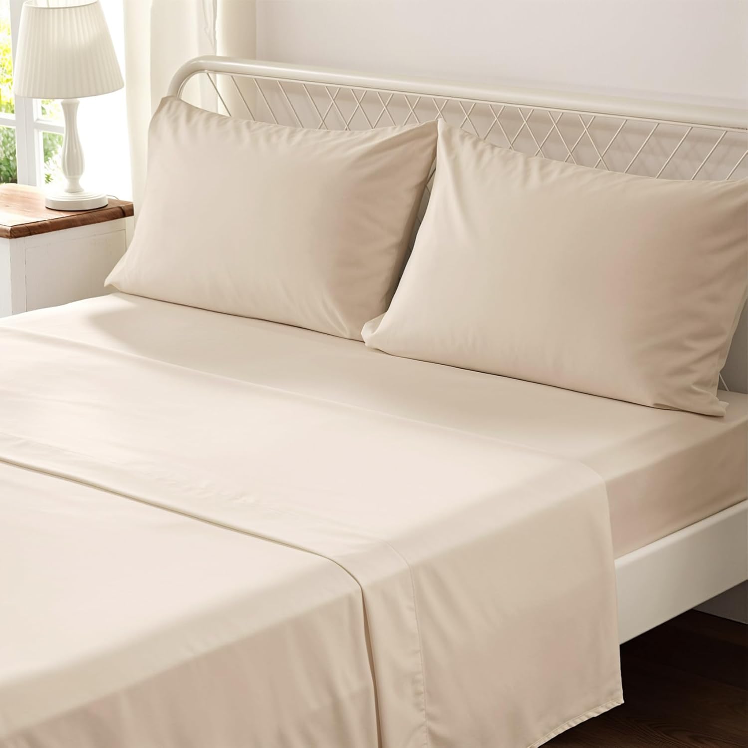 Tufted Bed in a Bag Set - 7 Pcs All Season Bedding Shabby Chic Comforter Sets